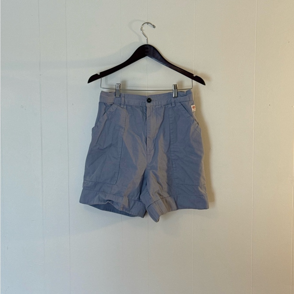 High Waist Light Blue Shorts
